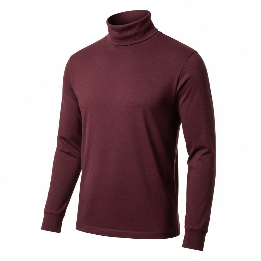 SAVILE ROW Men's Burgandy Turtleneck Shirt Long Sleeve XL NEW Business Casual